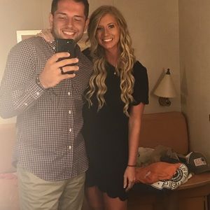 Pink Lily Black Scallop Dress